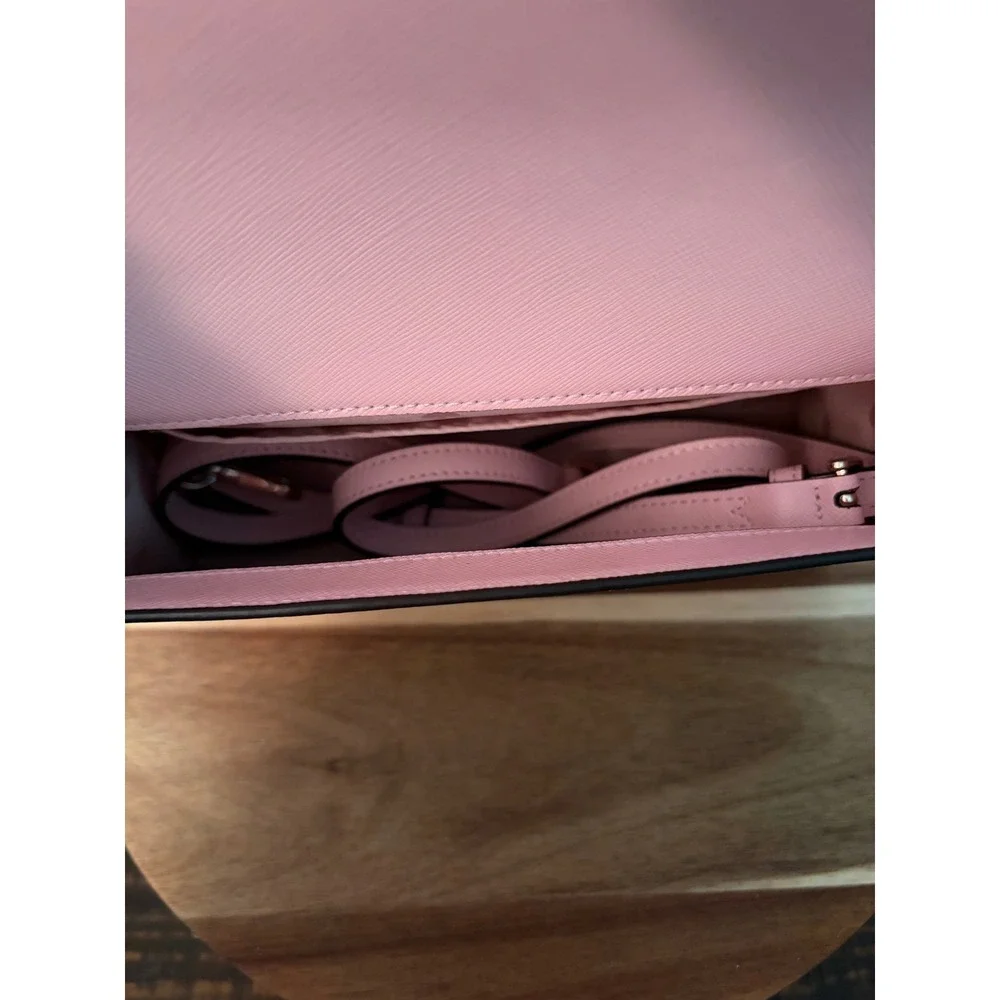 Kate Spade NY Chalk Pink Saffiano Leather Convertible Crossbody WKR00119 New Tag